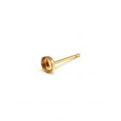 Yellow Gold Filled Bezel Cup Earring 4mm