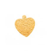 Yellow Gold Filled Texture Medium Heart