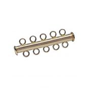 Yellow Gold Filled Tube Clasp 5 Rows