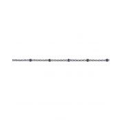 925 Sterling Silver Flat Cable Chain With Beads 3mm