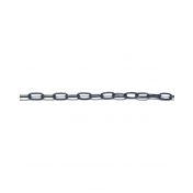 925 Sterling Silver Black Oval Link Chain 2.4X4.9mm