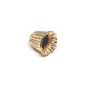 Gold Filled 12x12mm Corrugated Bell-Shaped Bead