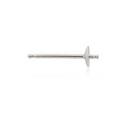 14K White Gold Pearl Stud 3.20mm