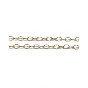 Yellow Gold Filled Oval Rolo Chain 0.6X3X4mm