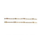 Yellow Gold-Filled Link Chain with Beads