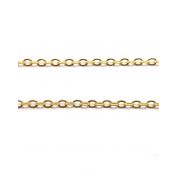 Yellow Gold-Filled Oval Flat Cable Chain 1mm