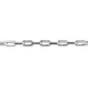 925 Sterling Silver Drawn Cable Chain 1.1x1.9x0.3mm