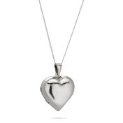 925 Sterling Silver Large Heart Openable Pendant 30mm