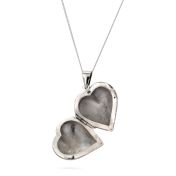 925 Sterling Silver Large Heart Openable Pendant 30mm