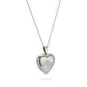 925 Sterling Silver 25mm Decorated Openable Heart Pendant