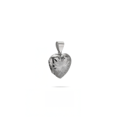 925 Sterling Silver 18mm Decorated Openable Heart Pendant