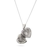 925 Sterling Silver 18mm Decorated Openable Heart Pendant