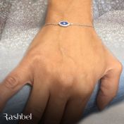 925 Sterling Silver Bracelet With Turquoise /Eye