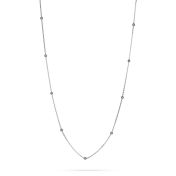 925 Sterling Silver Flat Cable Chain With Beads 3mm