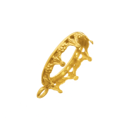 Brass Bezel Cup 8/10 mm Gallery 1231H Flat Back +Ring