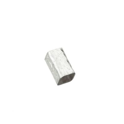 925 Sterling Silver Hammered Square Tube 7/10mm