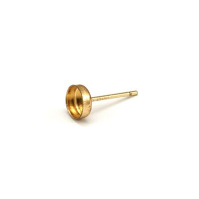 Yellow Gold Filled Bezel Cup Earring 5mm