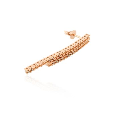 18K Rose Gold Tennis Earring 38 Stones 1Pt
