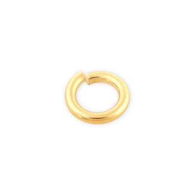 14K Yellow Gold Open Jump Ring 4.1mm Od