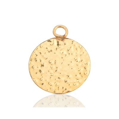 Yellow Gold Filled Satin Disc Pendant 10mm