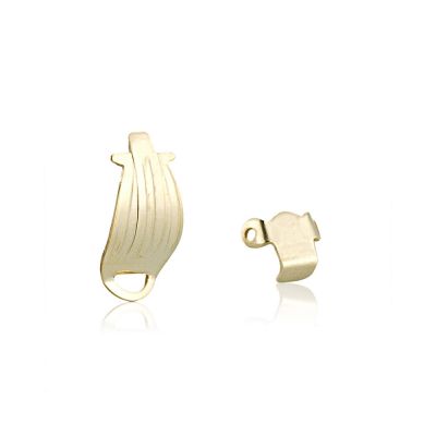 14K Yellow Gold Earclip (2 Parts) 155-206