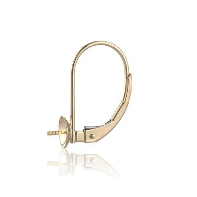 14K Lever-Back W/5mm Cup&Peg