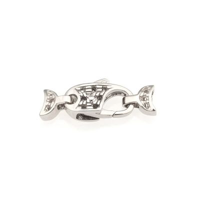 18K White Gold Medium Size Lobster Clasp 13mm