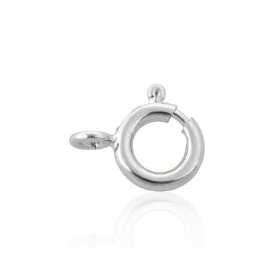 14K White Gold Spring Ring Clasp 7mm