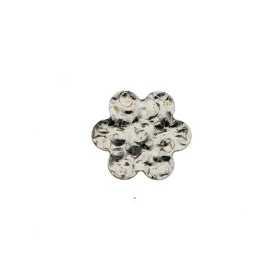 925 Sterling Silver Hammered Small Flower Disc