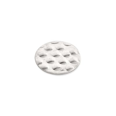 925 Sterling Silver Hammered Disc 10mm