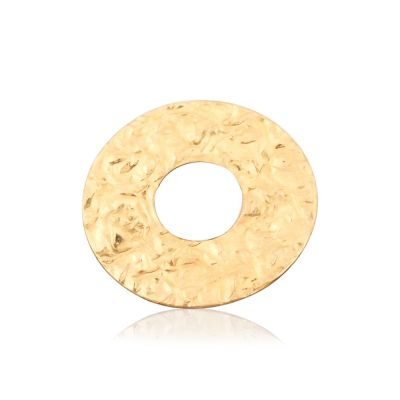 Yellow Gold Filled Satin Textured Disc I/D 6mm O/D 15mm