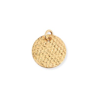 Yellow Gold Filled Satin Disc Pendant 12mm