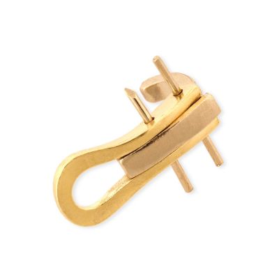 18K Yellow Gold Clips With Rubber