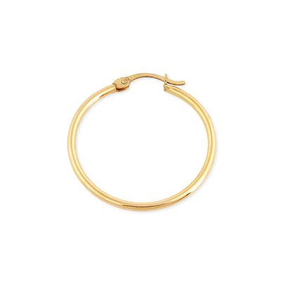 Yellow Gold Filled Tube Hoop Earring 14mm 