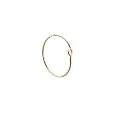 Yellow Gold Filled Hoop Wire Earring 17mm 