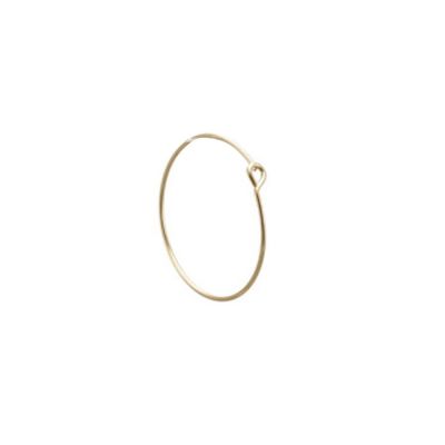 Yellow Gold Filled Hoop Wire Earring 21mm 