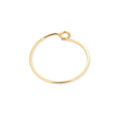 Yellow Gold Filled Hoop Wire Earring 16mm 