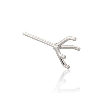 14K White Gold Martini Setting Stud Earring 1.25Ct (7mm)