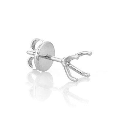 18K White Gold Martini Cast Earring 60Pt