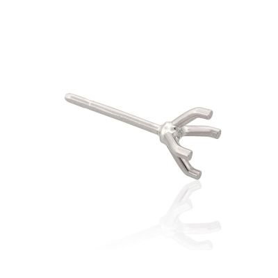 18K White Gold Martini Cast Earring 6.5mm (1Ct)