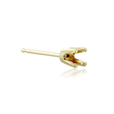 14K Yellow Gold Prenotched Earring Setting 10Pt (14E1015P)