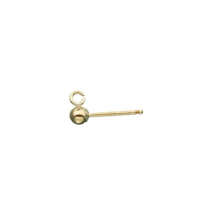 Yellow Gold Filled Ball Earring +Ring 3mm