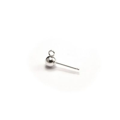 925 Sterling Silver Ball Earring +Ring 4mm
