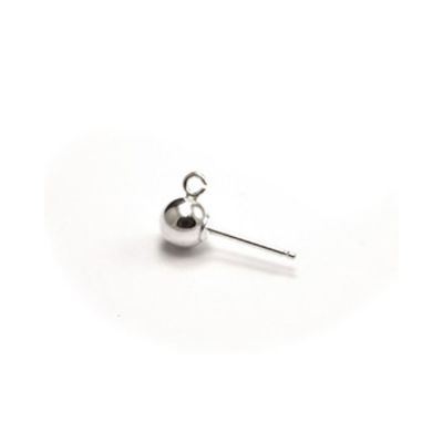 925 Sterling Silver Ball Earring +Ring 5mm
