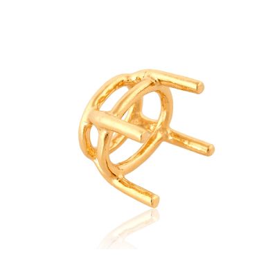 18K Yellow Gold Oval Basket Setting 11.4X14mm