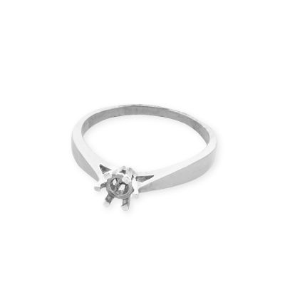 14K White Gold Soliter Ring For 0.25Ct