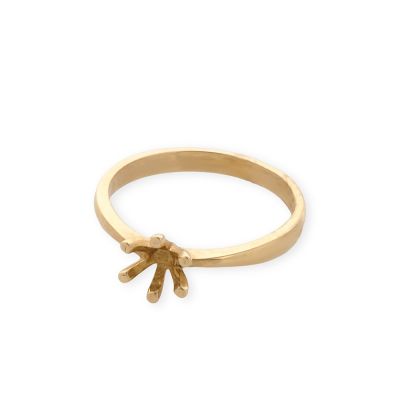 14K Yellow Gold Soliter Ring For 0.40Ct