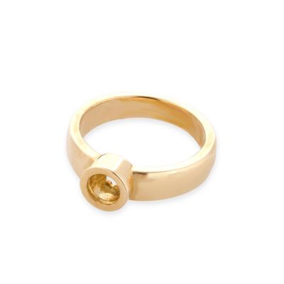 14K Yellow Gold Soliter Ring For 0.35Ct