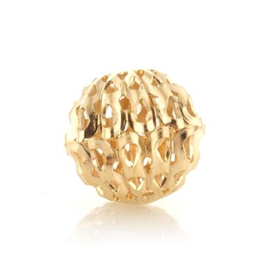 18K Yellow Gold Flower Bead Dia 13mm