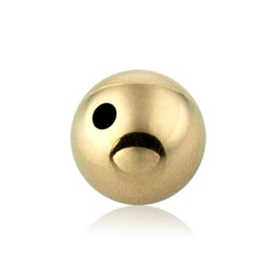 9K Yellow Gold Two Hole Plain Bead 3mm (Hole 0.35-0.40mm)